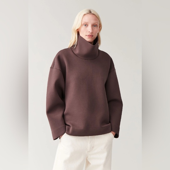 COS Sweaters - COS Purple Roll Neck Scuba Top Sweater Size XS